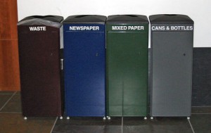 DIY recycling bins - labels